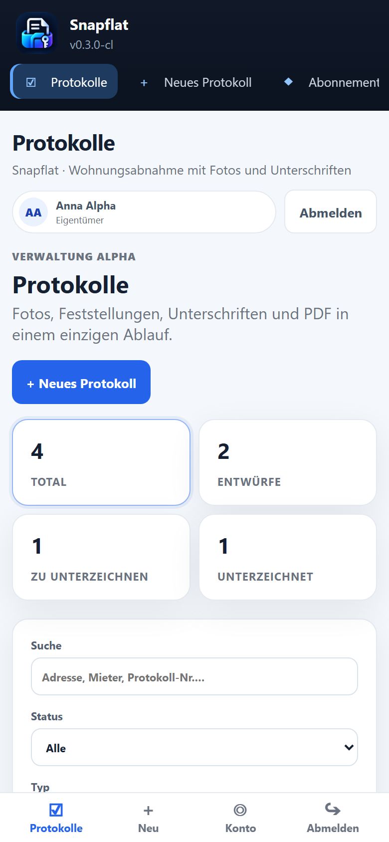 Liste der Protokolle